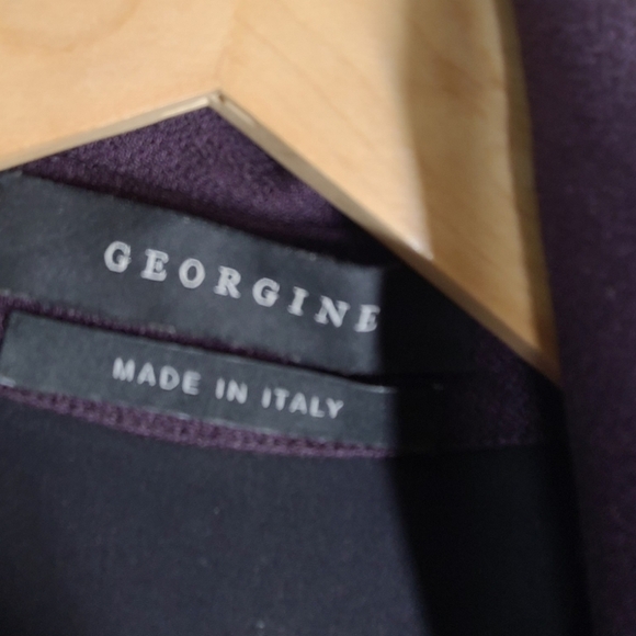 Georgine The Jane Trench Dress Deep Purple Sz 12 - Picture 9 of 15